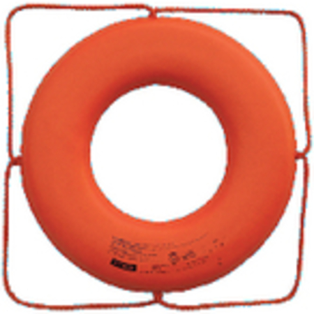 Jim-Buoy Closed Cell Foam U.S.C.G. Approved Life Ring w Rope Molded In -  CAL-JUNE, GO-X-24